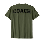Coach Sports Trainer Black Back T-Shirt - Novelty Apparel Unisex