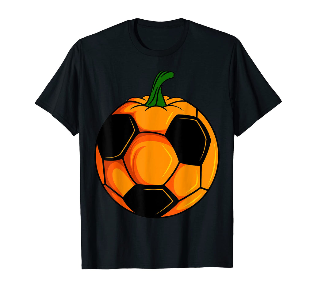 Halloween Pumpkin Soccer Ball Player Ball T-Shirt - Graphic Print Unisex