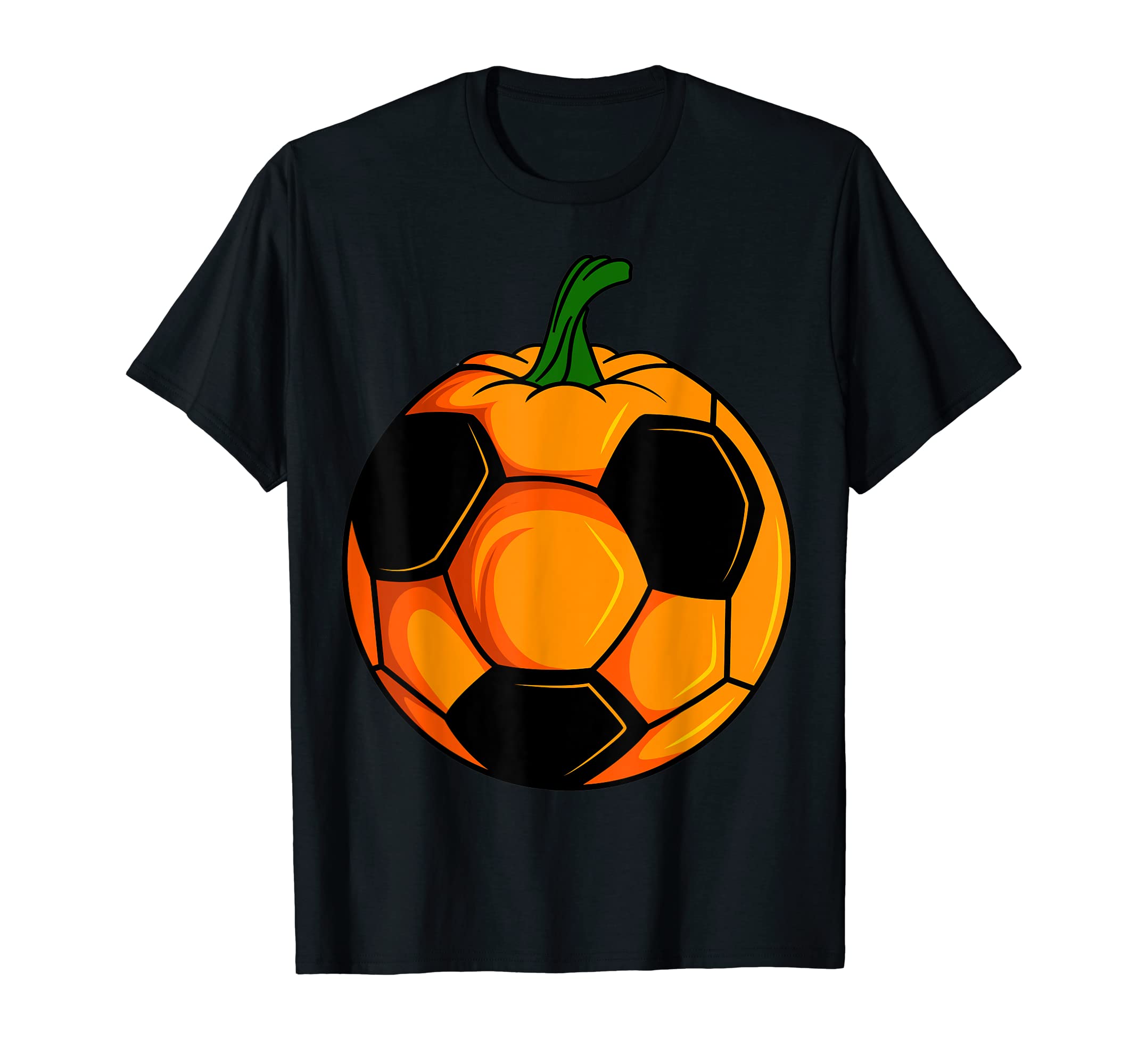 Halloween Pumpkin Soccer Ball Player Ball T-Shirt - Graphic Print Unisex