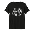 Soccer Number 49 Favorite Player T-Shirt - Casual Everyday Wear Men Women