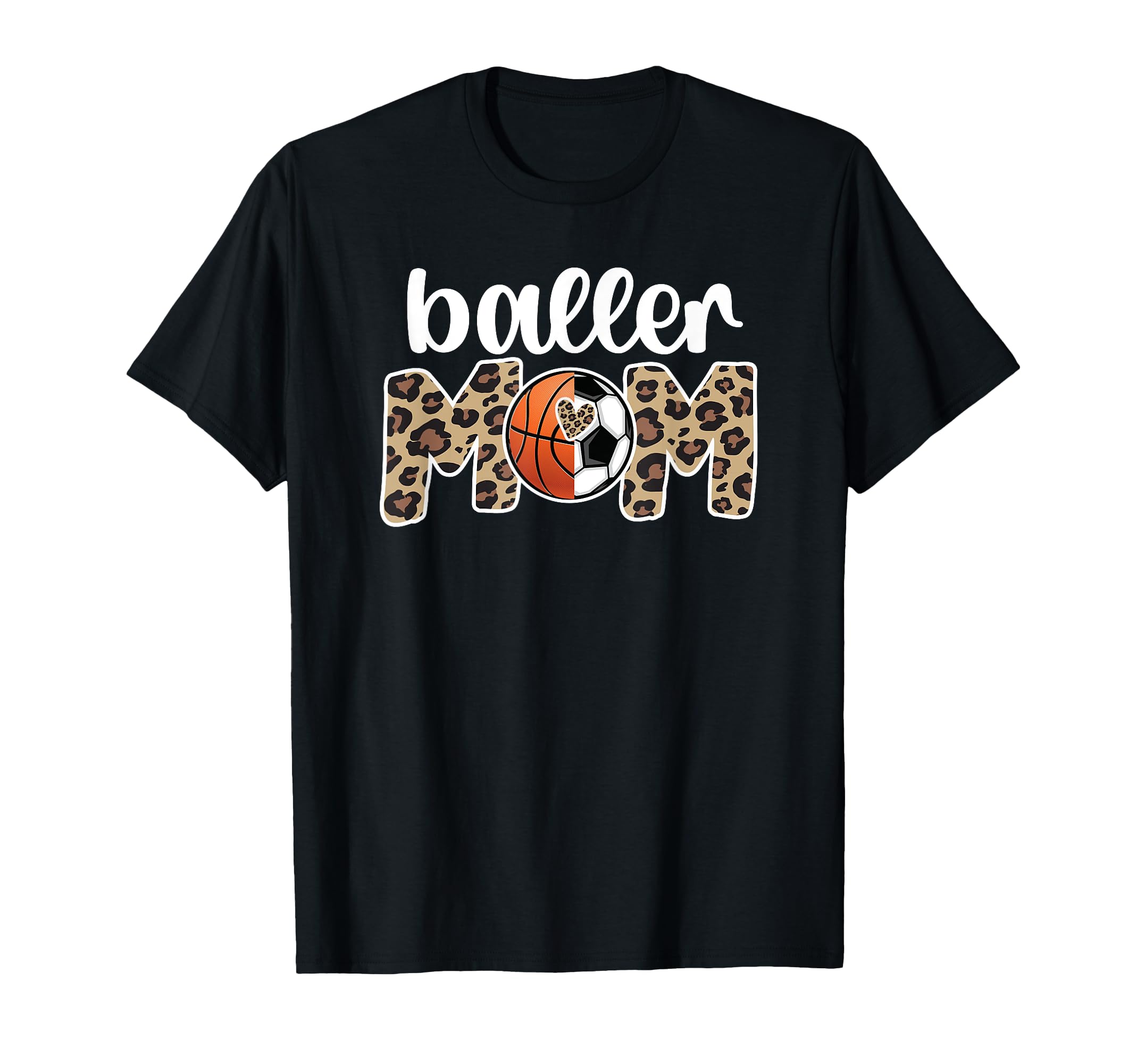 Baller Mom Proud Basketball Soccer T-Shirt - Fun Novelty Design for Adults