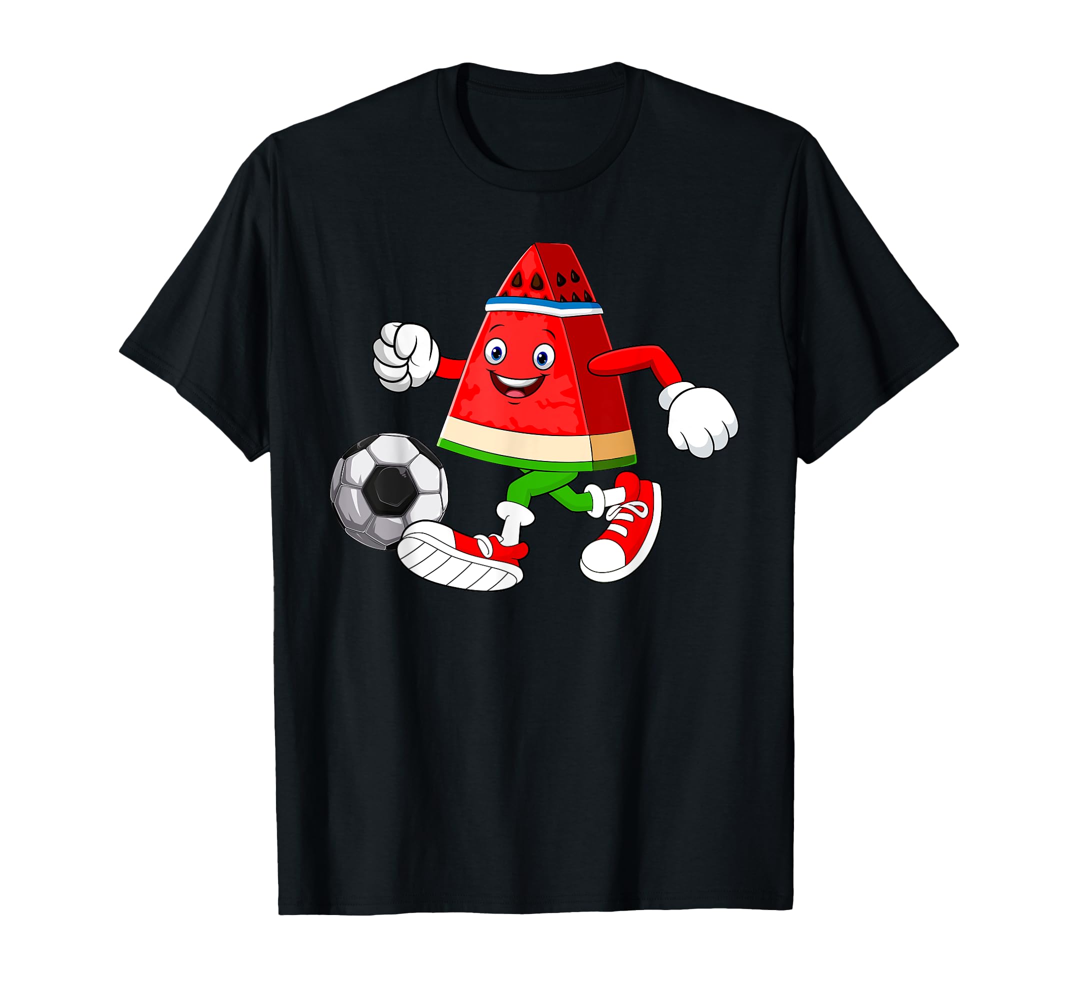 Funny Watermelon Soccer Ball T-Shirt - Aesthetic Graphic Men Women