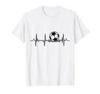 Beach Soccer Heartbeat T-Shirt - Graphic Print Men Women