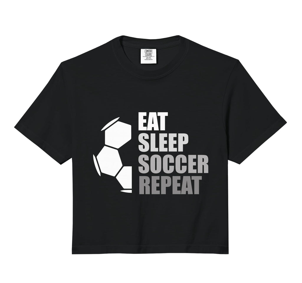 Eat Sleep Soccer Repeat Funny Soccer Sweatshirt - Minimalist Print Unisex