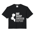 Eat Sleep Soccer Repeat Funny Soccer Sweatshirt - Minimalist Print Unisex