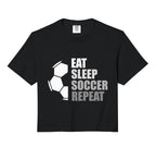 Eat Sleep Soccer Repeat Funny Soccer Sweatshirt - Minimalist Print Unisex