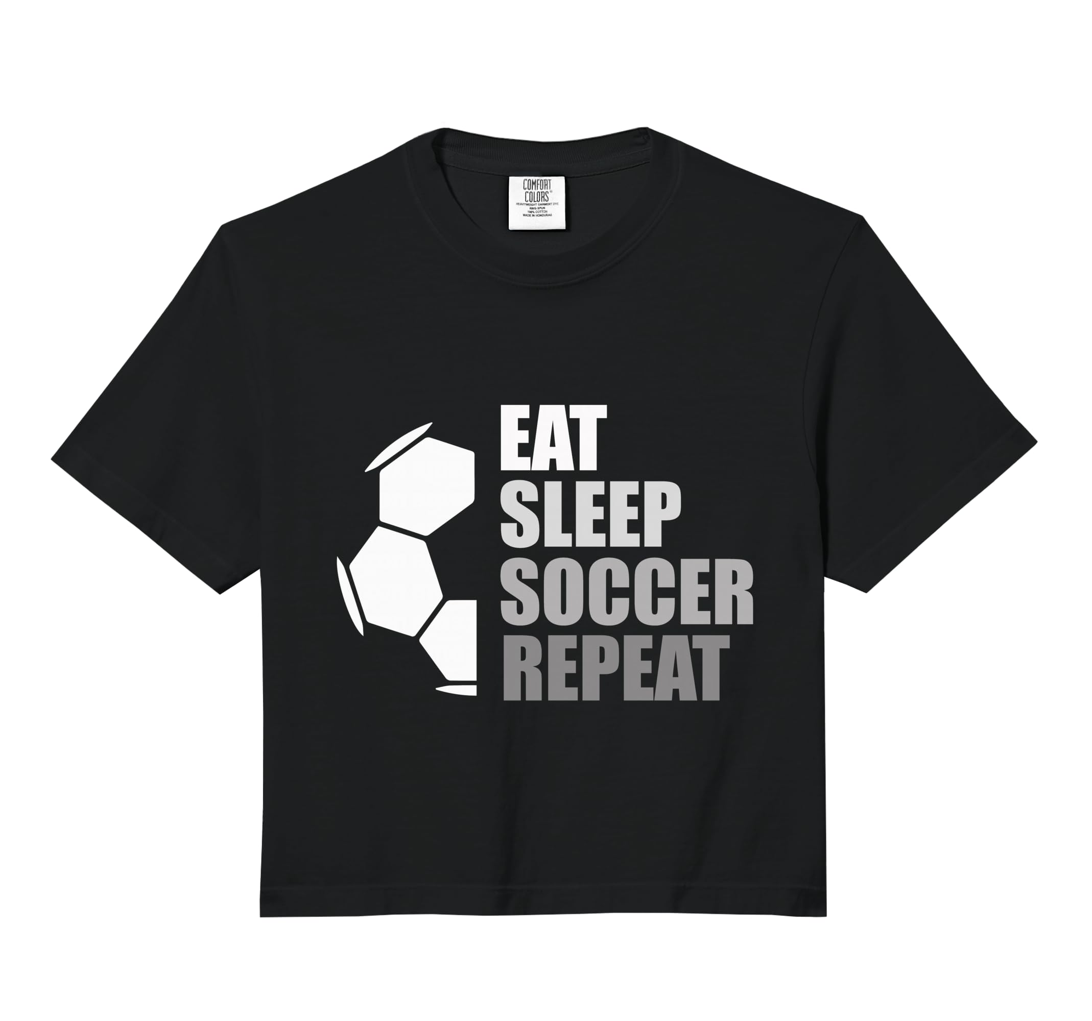 Eat Sleep Soccer Repeat Funny Soccer Sweatshirt - Minimalist Print Unisex