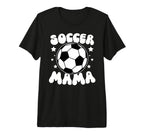 Soccer Mama Groovy Soccer Mom Soccer T-Shirt - Custom Art Print for Adults