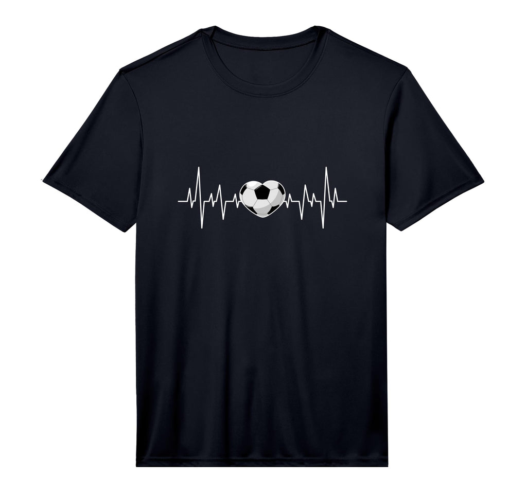 Mens Soccer Goalie Heartbeat Heart T-Shirt - Unique Graphic Unisex