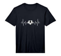 Mens Soccer Goalie Heartbeat Heart T-Shirt - Unique Graphic Unisex