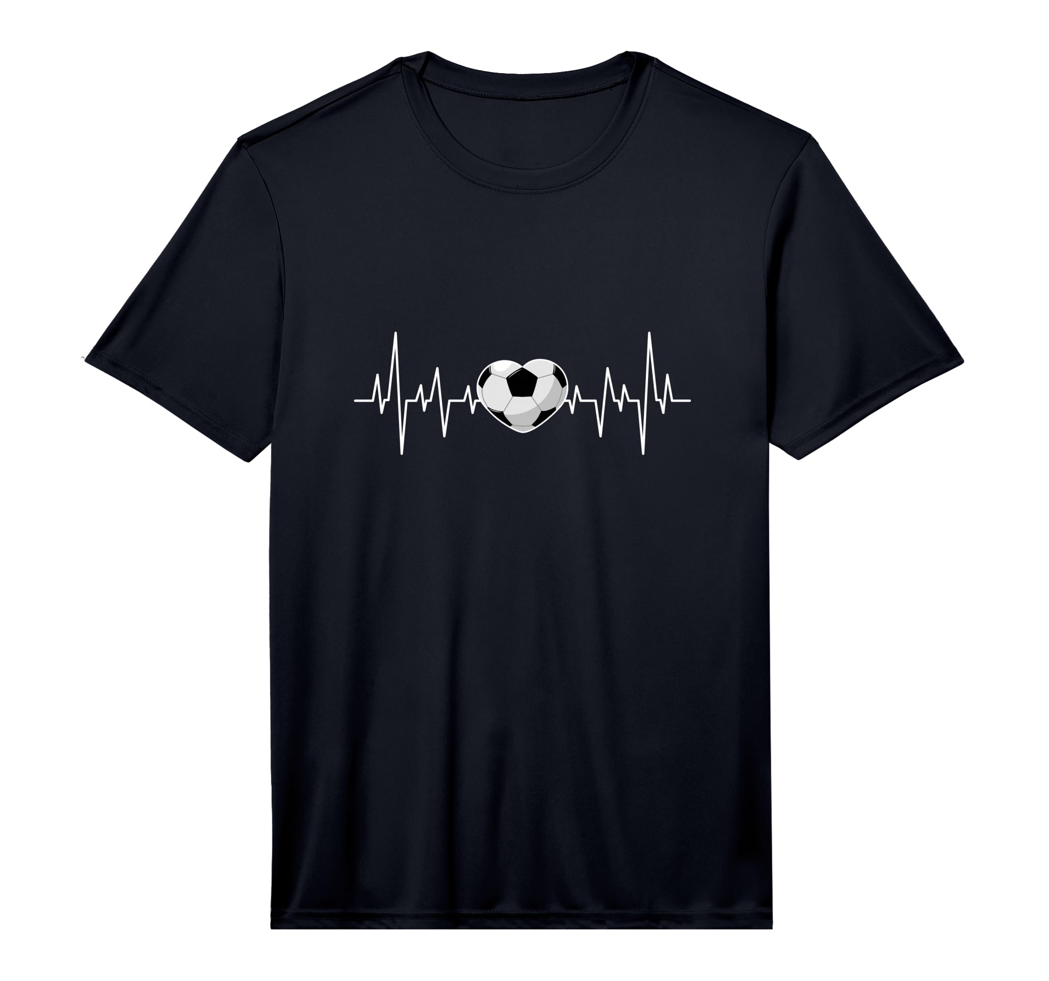 Mens Soccer Goalie Heartbeat Heart T-Shirt - Unique Graphic Unisex