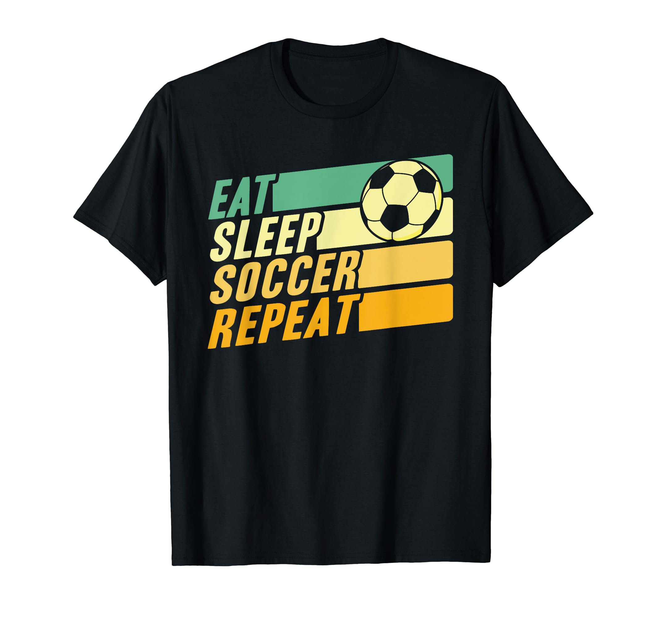 Eat Sleep Soccer Repeat Football T-Shirt - Trendy Graphic for Adults