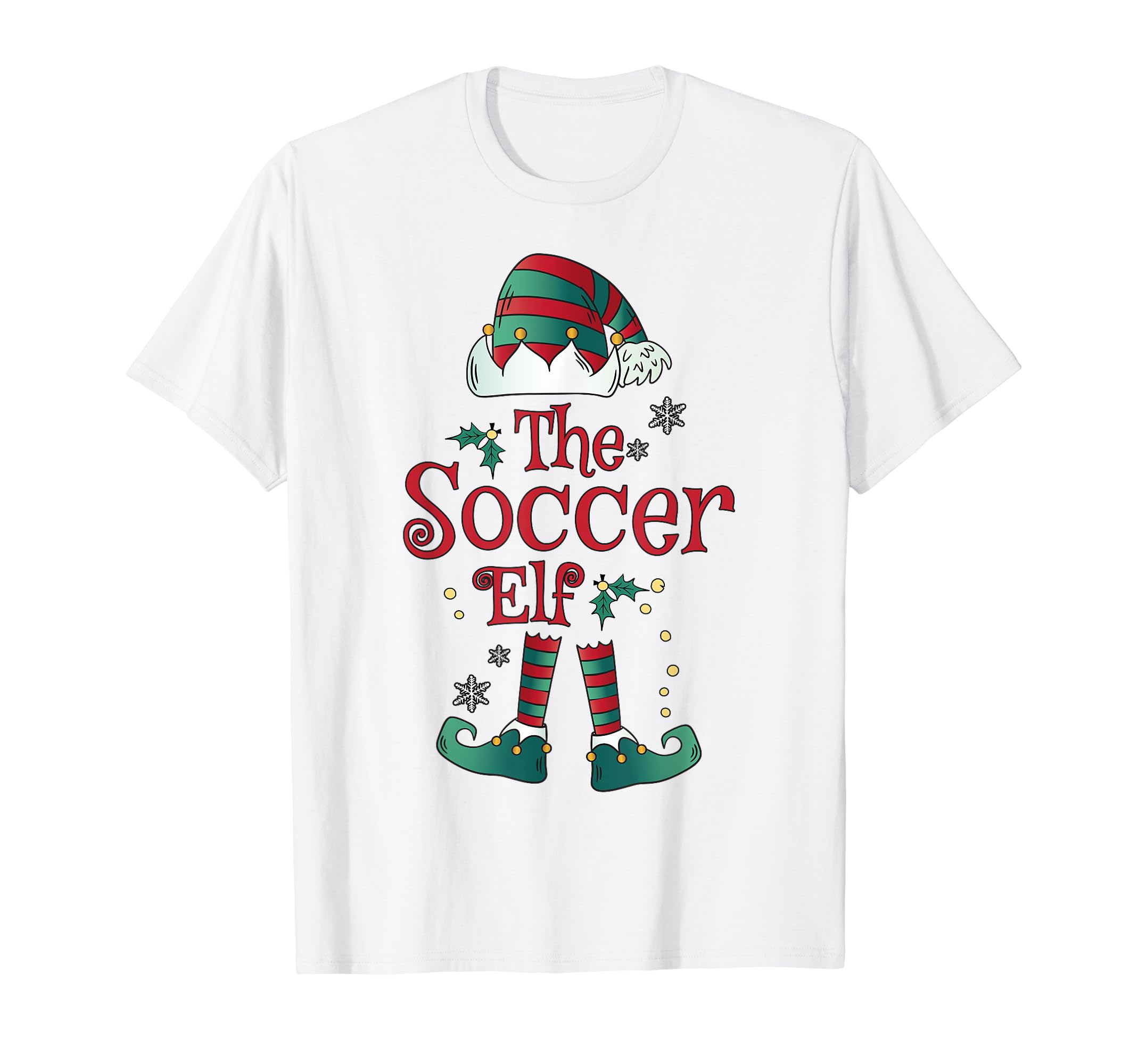 Soccer Elf Costume Family Gnome T-Shirt - Casual Everyday Wear Men Women