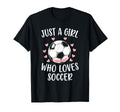Just Who Loves Soccer Soccer Player T-Shirt - Aesthetic Graphic Unisex