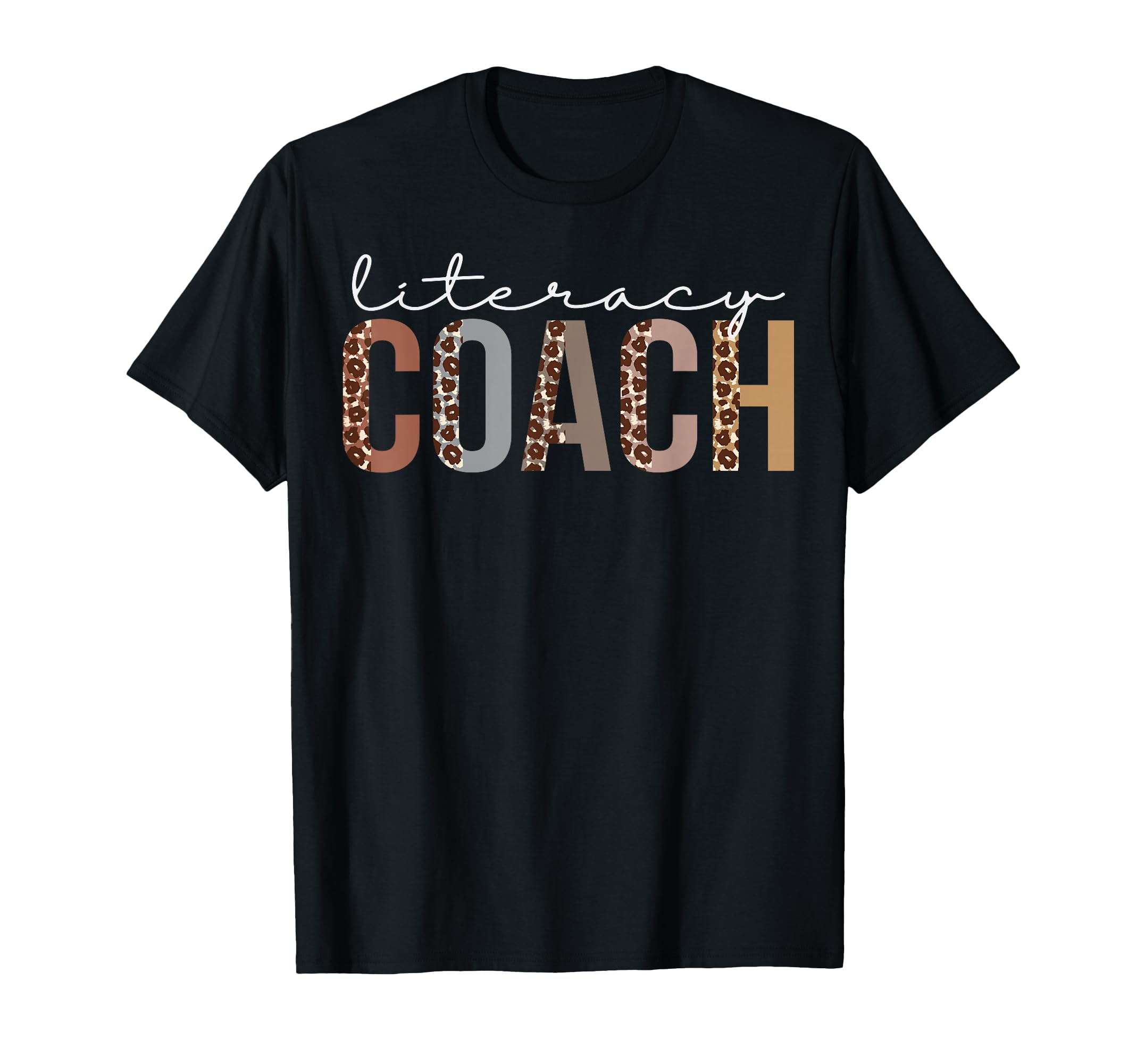 Literacy Coach Leopard Appreciation T-Shirt - Fun Novelty Design Men Women