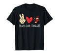 Peace Love Football Lovers American Sport T-Shirt - Novelty Apparel Unisex