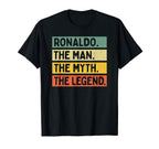 Ronaldo Myth Legend Funny T-Shirt - Casual Everyday Wear for Adults