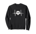 Heartbeat Soccer Player Ball Soccer Sweatshirt - Trendy Graphic for Adults