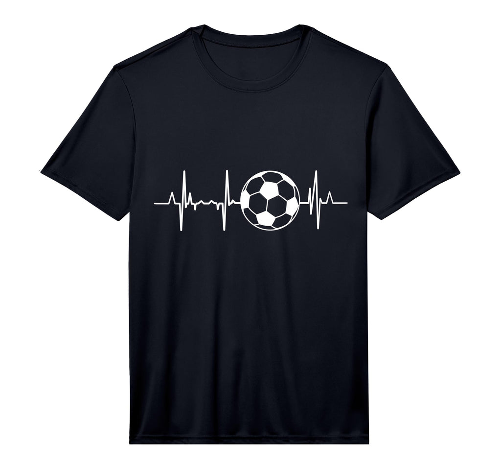 Soccer Heartbeat Performance T-Shirt - Unique Graphic Unisex