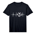 Soccer Heartbeat Performance T-Shirt - Unique Graphic Unisex