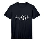 Soccer Heartbeat Performance T-Shirt - Unique Graphic Unisex