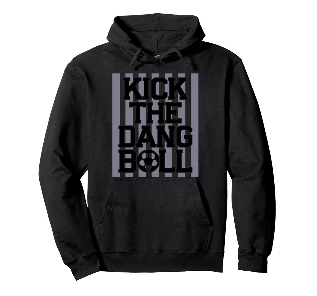 Kick Dang Ball Soccer Mom Preppy Hoodie - Minimalist Print for Adults