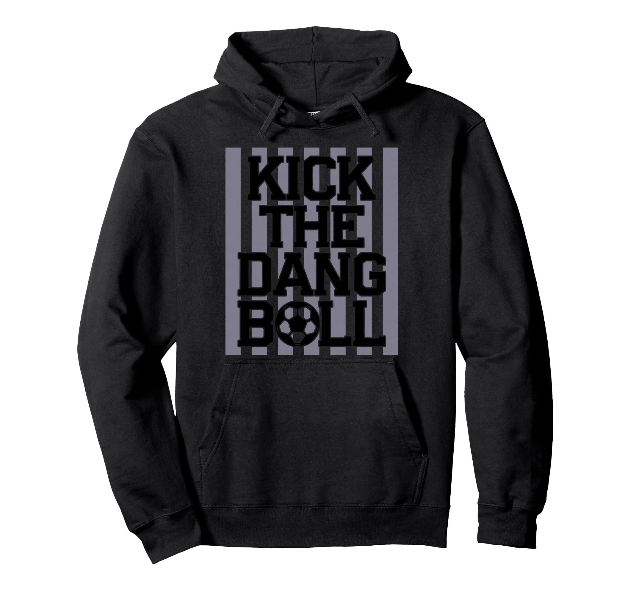Kick Dang Ball Soccer Mom Preppy Hoodie - Minimalist Print for Adults