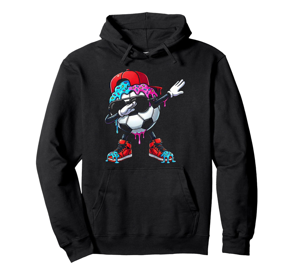 Soccer Ice Cream Drip Dabbing Hoodie - Fun Novelty Design Men Women