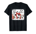 Mom Both Heart Soccer Baseball T-Shirt - Fun Novelty Design Men Women