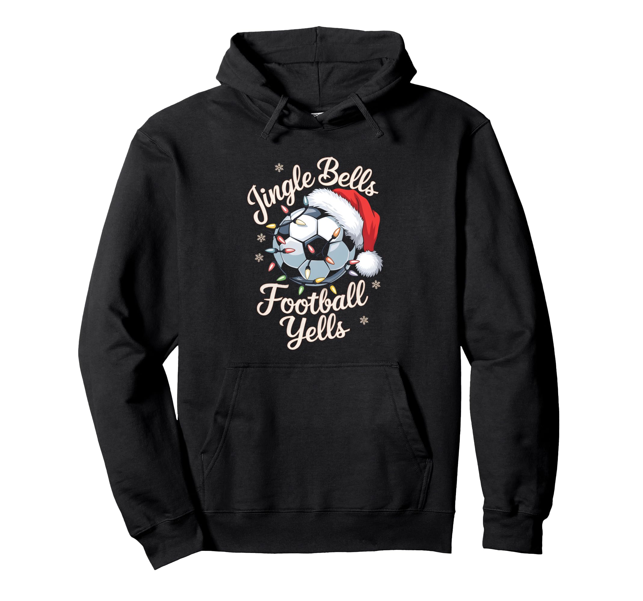 Jingle Bells Football Yells Soccer Hoodie - Aesthetic Graphic Men Women