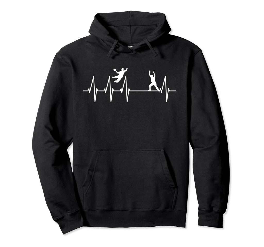 Handball Game Heartbeat Handball Hoodie - Streetwear Style for Adults