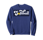 Softball Family Mom Dad Sweatshirt - Casual Everyday Wear for Adults