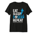 Eat Sleep Soccer Repeat Sport Player Tri T-Shirt - Trendy Graphic Unisex