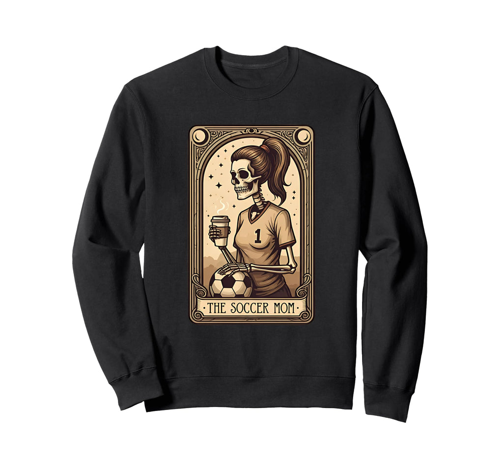 Funny Soccer Mom Tarot Card Sweatshirt - Casual Everyday Wear for Adults