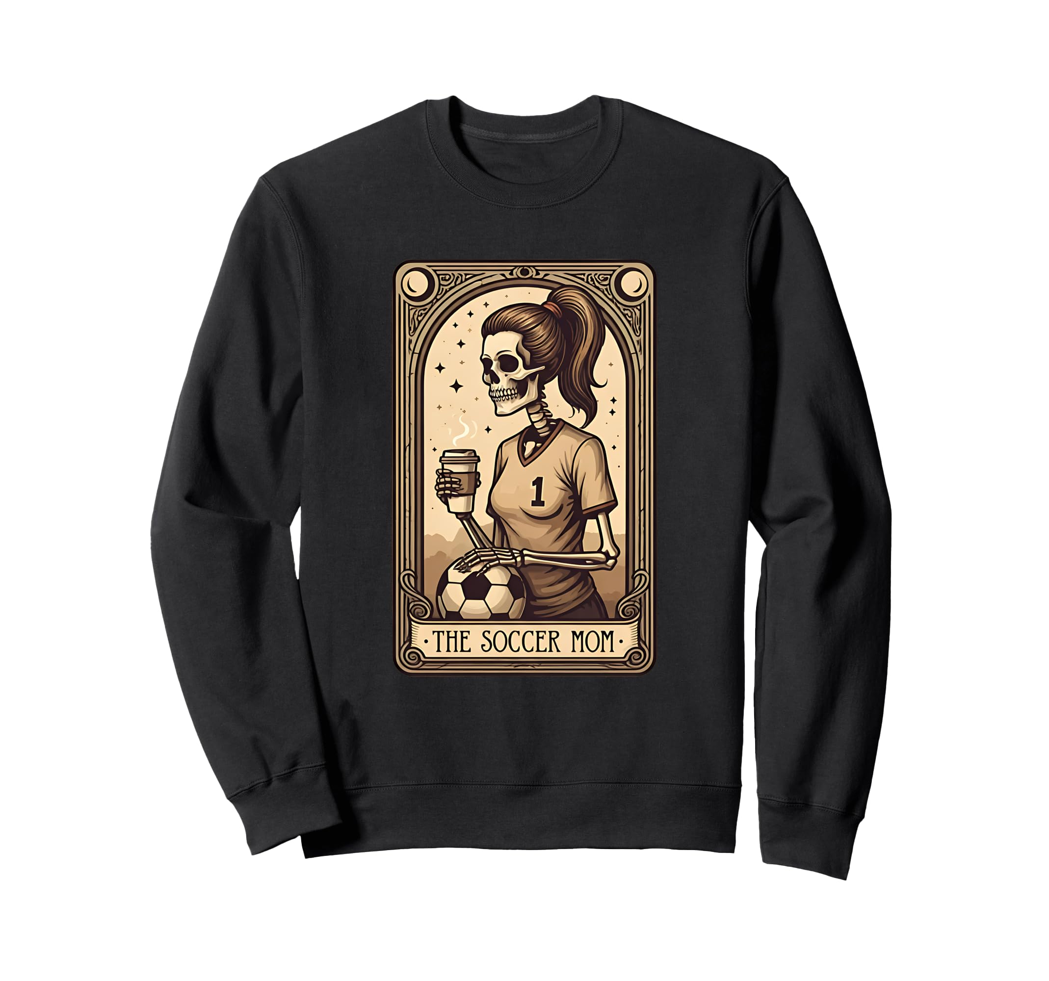 Funny Soccer Mom Tarot Card Sweatshirt - Casual Everyday Wear for Adults