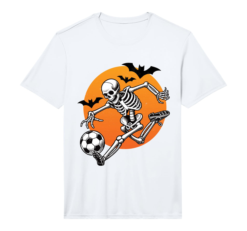 Skeleton Playing Soccer Player Fan T-Shirt - Aesthetic Graphic Unisex