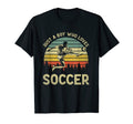 Just Who Loves Soccer Funny Soccer Lover T-Shirt - Aesthetic Graphic Unisex