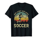 Just Who Loves Soccer Funny Soccer Lover T-Shirt - Aesthetic Graphic Unisex