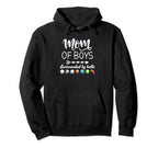 Mom Surrounded Balls Soccer Basketball Hoodie - Unique Graphic Unisex