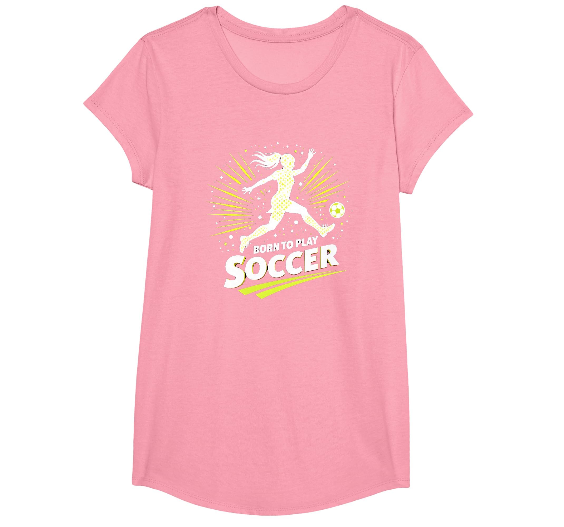 Born To Play Soccer Womens T-Shirt - Aesthetic Graphic Men Women