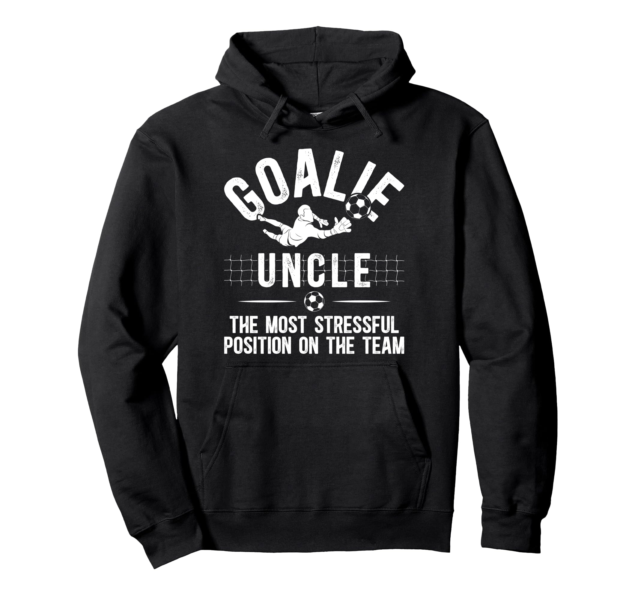 Funny Soccer Goalie Uncle Soccer Hoodie - Trendy Graphic Men Women