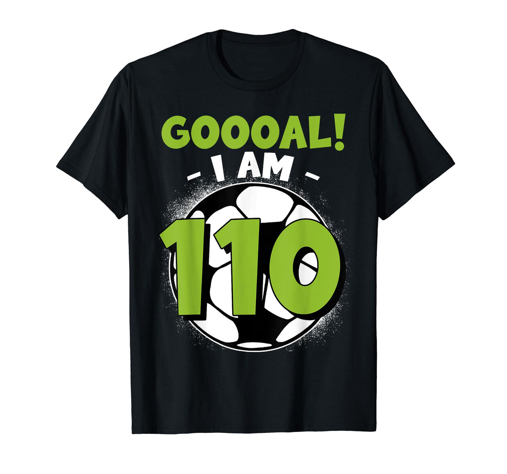 110 Year Old Birthday Soccer Themed T-Shirt - Unique Graphic Men Women