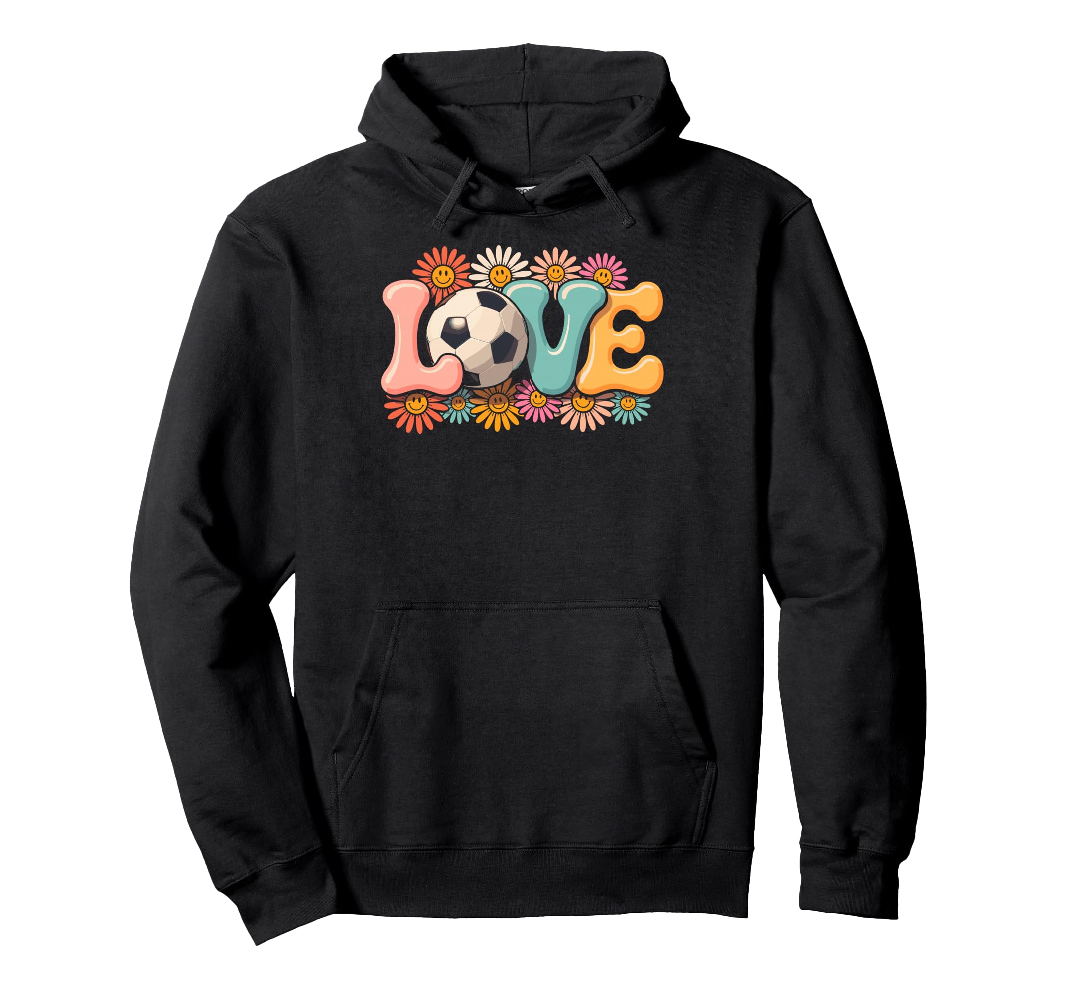Groovy Love Soccer Goalie Player Fan Hoodie - Aesthetic Graphic Men Women