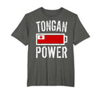 Tonga Flag Tongan Power Battery Proud T-Shirt - Trendy Graphic Men Women