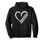 Funny Soccer Heart Soccer Player Hoodie - Novelty Apparel Unisex