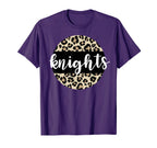 Leopard Knights Team Mascot School T-Shirt - Minimalist Print for Adults