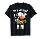 My Favorite Players Baseball Soccer T-Shirt - Custom Art Print Men Women