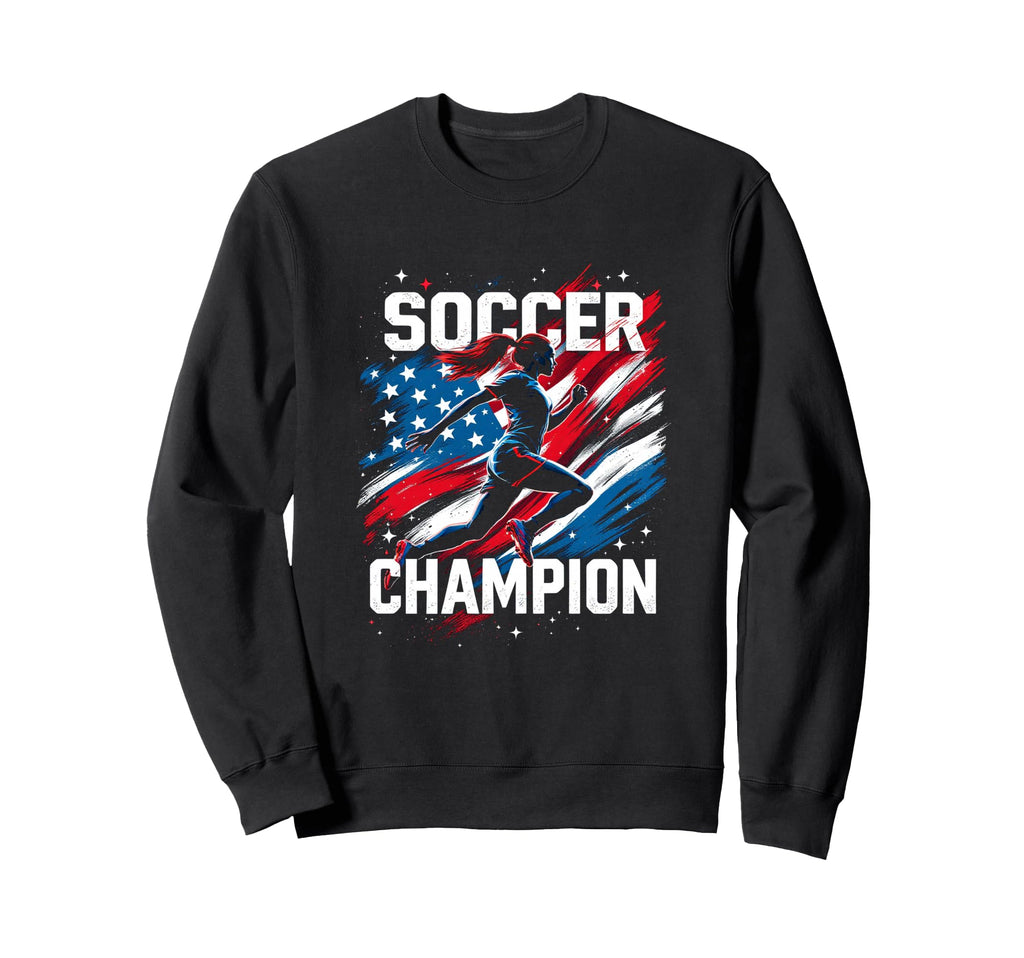 Soccer Champion Soccer Sports Sweatshirt - Graphic Print for Adults