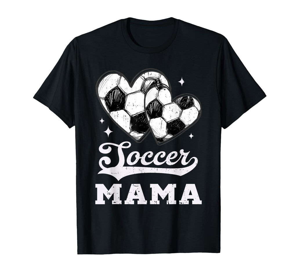 Soccer Heart Mama Soccer Player T-Shirt - Fun Novelty Design for Adults