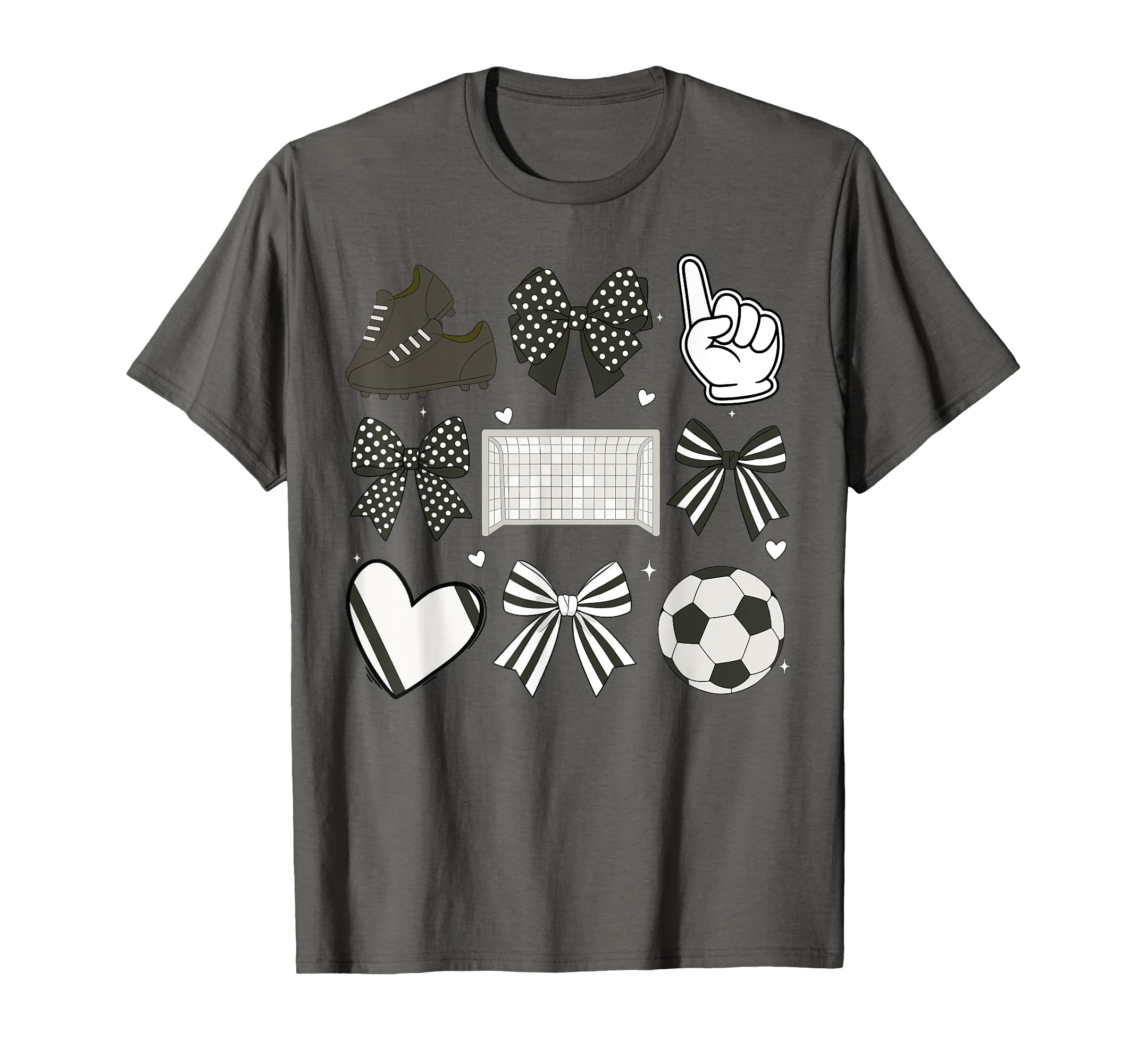 Soccer Coquette Bow Football Mama T-Shirt - Custom Art Print Men Women